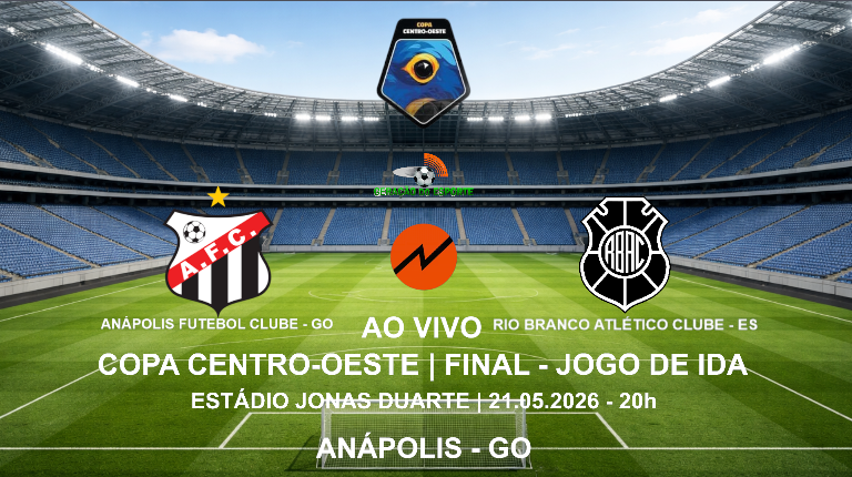 Começa a decisão da Copa Centro-Oeste, Anápolis x Rio Branco. A Nova FM transmite. Link aqui: